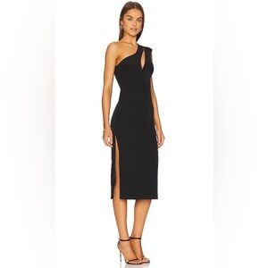 BARDOT black Aveline One Shoulder midi Dress XS